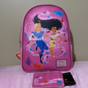 Loungefly Pocahontas mini backpack and cardholder wallet set new with tags!